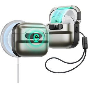 ESR Pulse Series Case for AirPods 4 (2024) MagSafe & Magnetic Lid Lock Titanium
